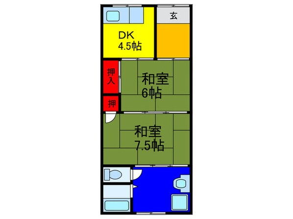 北井駅前住宅の物件間取画像